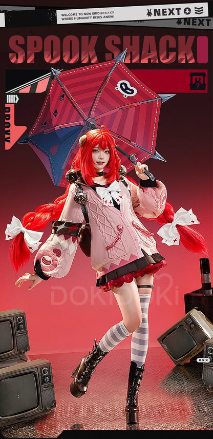 Ukinami Yuzuha Cosplay Costume Game Zenless Zone Zero DokiDoki-SR ZZZ Women Cute Pink Sweater Yuzuha Halloween Cosplay