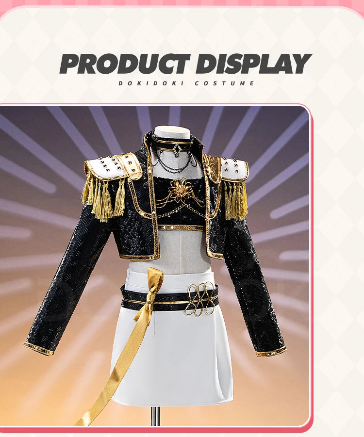 【Last Batch】IN STOCK Miraa Rumii Cosplay Costume【110-150】DokiDoki-N Halloween Family Girls Black Golden Suit Plus Size