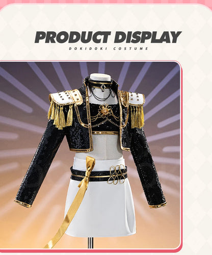【Last Batch】IN STOCK Miraa Rumii Cosplay Costume【110-150】DokiDoki-N Halloween Family Girls Black Golden Suit Plus Size