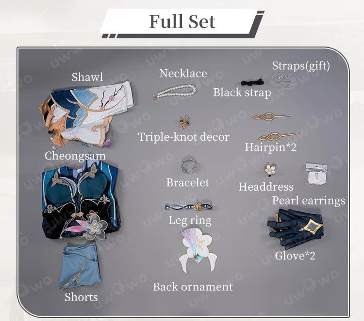 PRE SALE UWOWO Ruan Mei Cosplay Honkai Star Rail Fanart Ruan Mei Ruanmei Qipao Ver. Cosplay Costume Halloween Costume