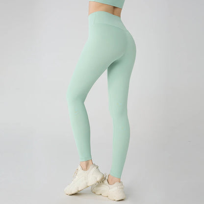 Summer Hot Sale Women’s High Waisted Hip Lifting Breathable Yoga Leggings for Running Cycling Fitness - Matcha Green / S