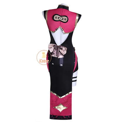 Zenless Zone Zero Sweety Cosplay Costume Wig Cheongsam Uniform Headwear Sunglasses Yum Cha Sin Halloween for Women Girls iCoser