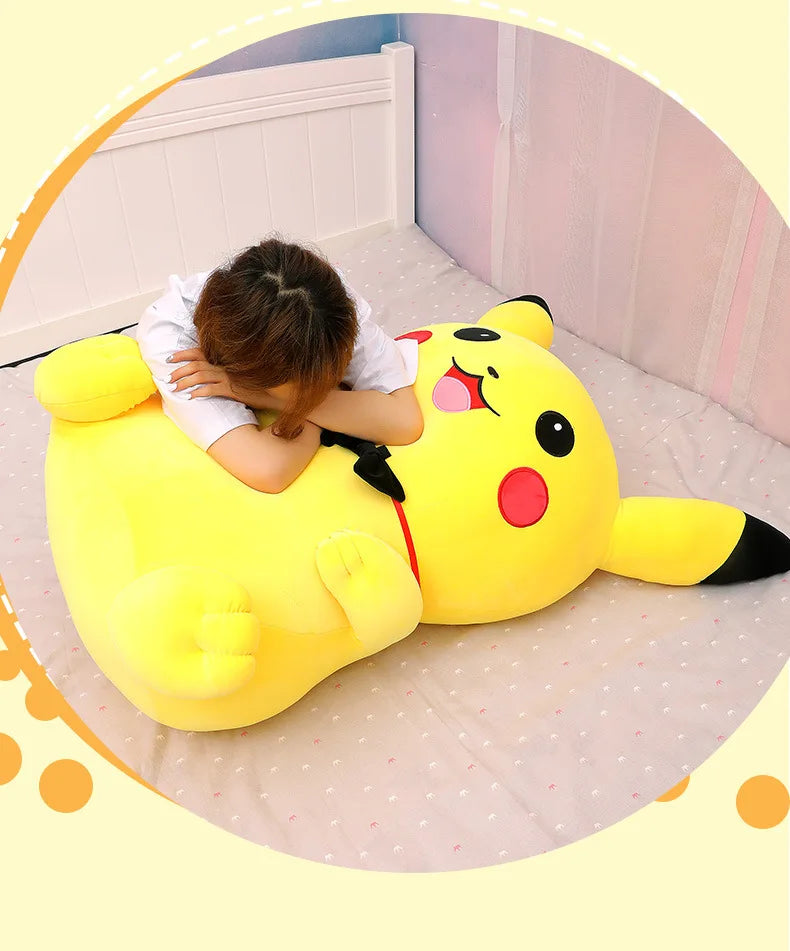 40/50/60/80/100CM Big Size Pokemon Pikachu  Plush Toy Kawaii Stuffed Cartoon Anime Comfortable Soft Doll Christmas Plushies Gift