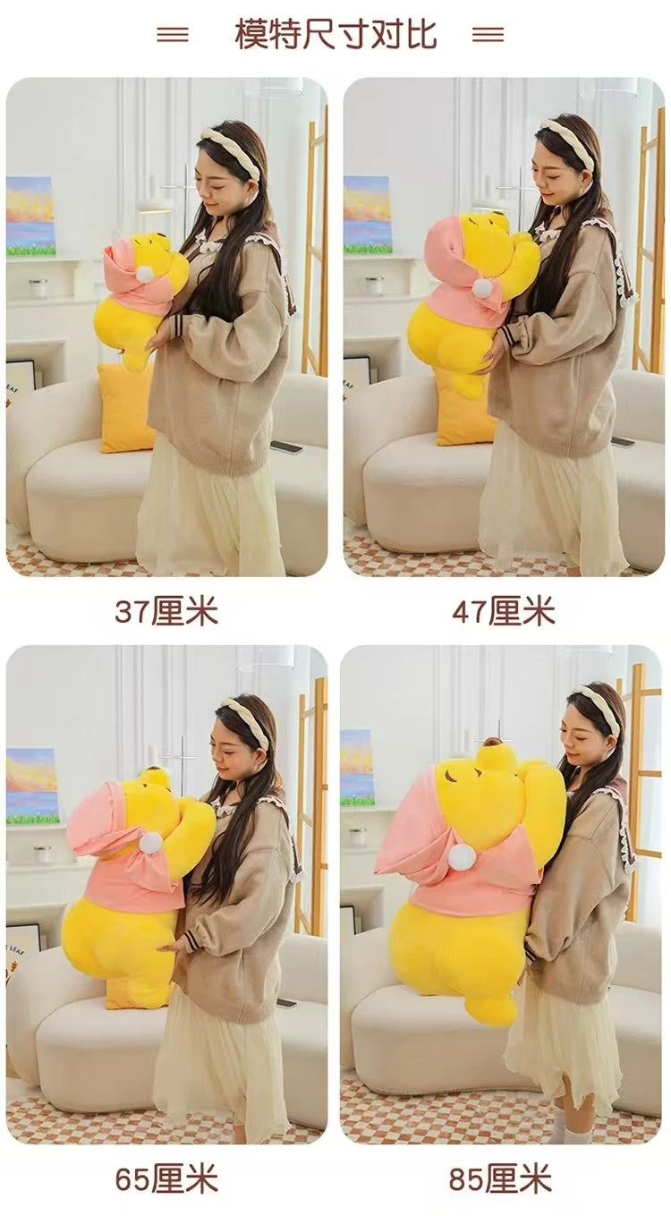 35CM-80CM New Disney Winnie The Pooh Plush Toy Cute Cartoon Bear Stuffed Doll Soft Anime Pillow Kawaii Souvenir Birthday Gift