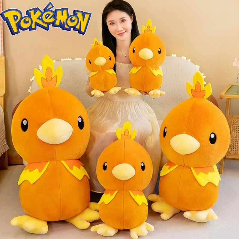 45/60/80CM Big Size Pokemon Torchic Plushies Cartoon Anime Plush Pillow Soft Doll Kawaii Stuffed Plushie Ornament Children Gift