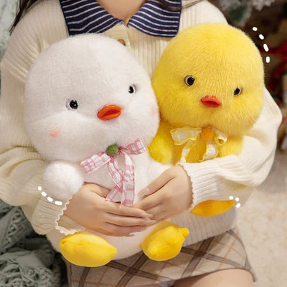 Cartoon Farm Animal Cute Duck Plush Toy Kawaii Plushies Yellow White Baby Duck Soft Doll Birthday Gift For Girl Boy