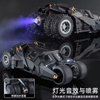 1:18 Batmobile Tumbler Alloy Metal Car Diecast Toy Vehicle Car Model Sound & Light Slide Spray Truck Toys For Kids  Gift Birthda