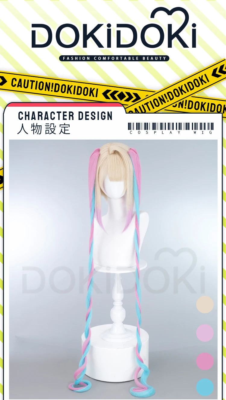 IN STOCK KAngel / Ame-chan Cospaly Wig Game NEEDY GIRL OVERDOSE Cosplay DokiDoki Halloween NEEDY GIRL OVERDOSE Cute Wig Free Cap