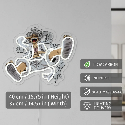 Custom One Piece Luffy Acrylic Neon LED Light Animes Artwork for Home Festival Decor Party Bar Hotel Salon Business Shop,Etc.