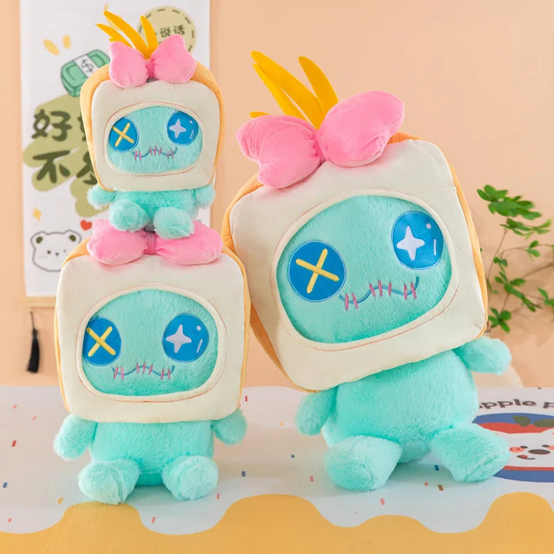 30/60cm Bread Scrump Disney Lilo and Stitch Plush Toys Kawaii Cartoon Stich Pillow Stuffed Doll Plushie Kids Birthday Xmas Gifts