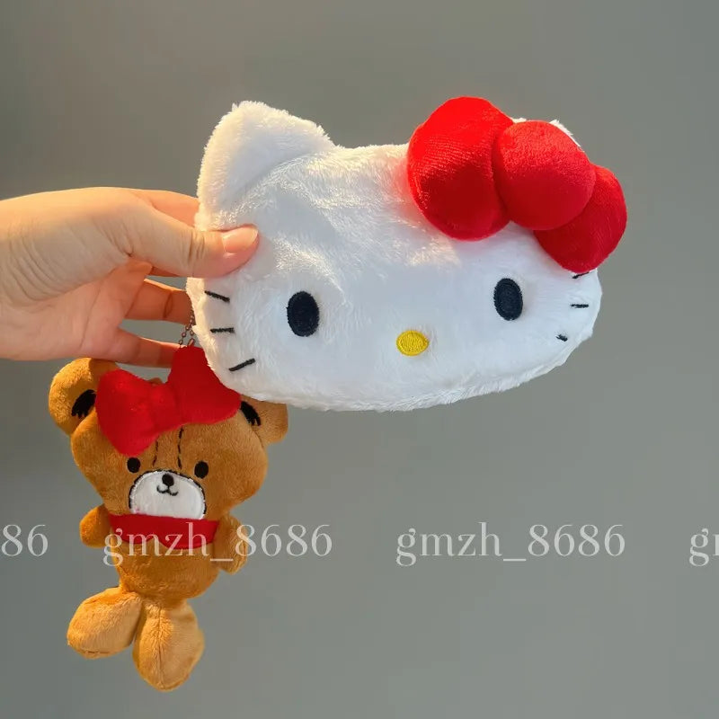 Cartoon Anime Bag Pencil Case and Coin Purse Kuromi My Melody KT Cat Plush Bag Anime Bag Cosmetic Bag Birthday Gifts Girl Women