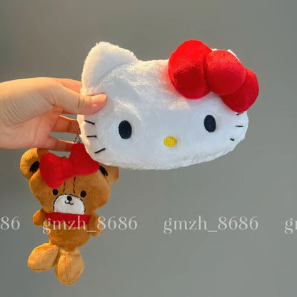 Cartoon Anime Bag Pencil Case and Coin Purse Kuromi My Melody KT Cat Plush Bag Anime Bag Cosmetic Bag Birthday Gifts Girl Women