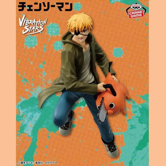 In Stock Original Banpresto bandai Vibration Stars Chainsaw Man Denji Power Anime Action Figure Model Boxed Toys Gift Genuine