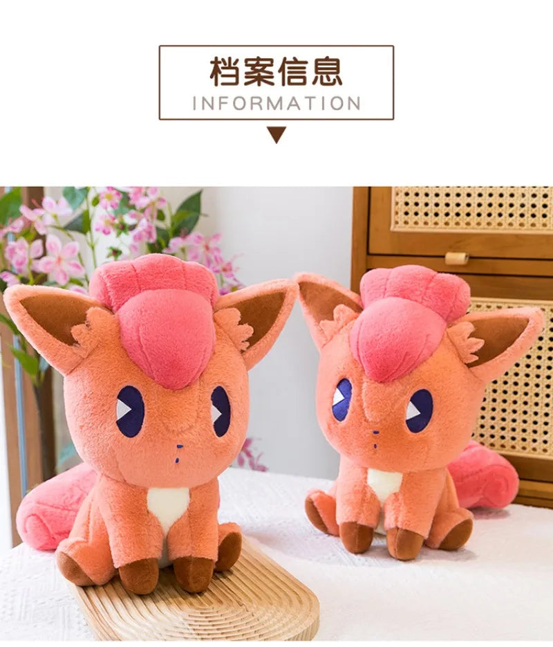 35/45/65CM Big Size Pokemon Vulpix Plushies Cartoon Anime Peluche Stuffed Animal Comfortable Soft Doll Kawaii Ornament Gifts