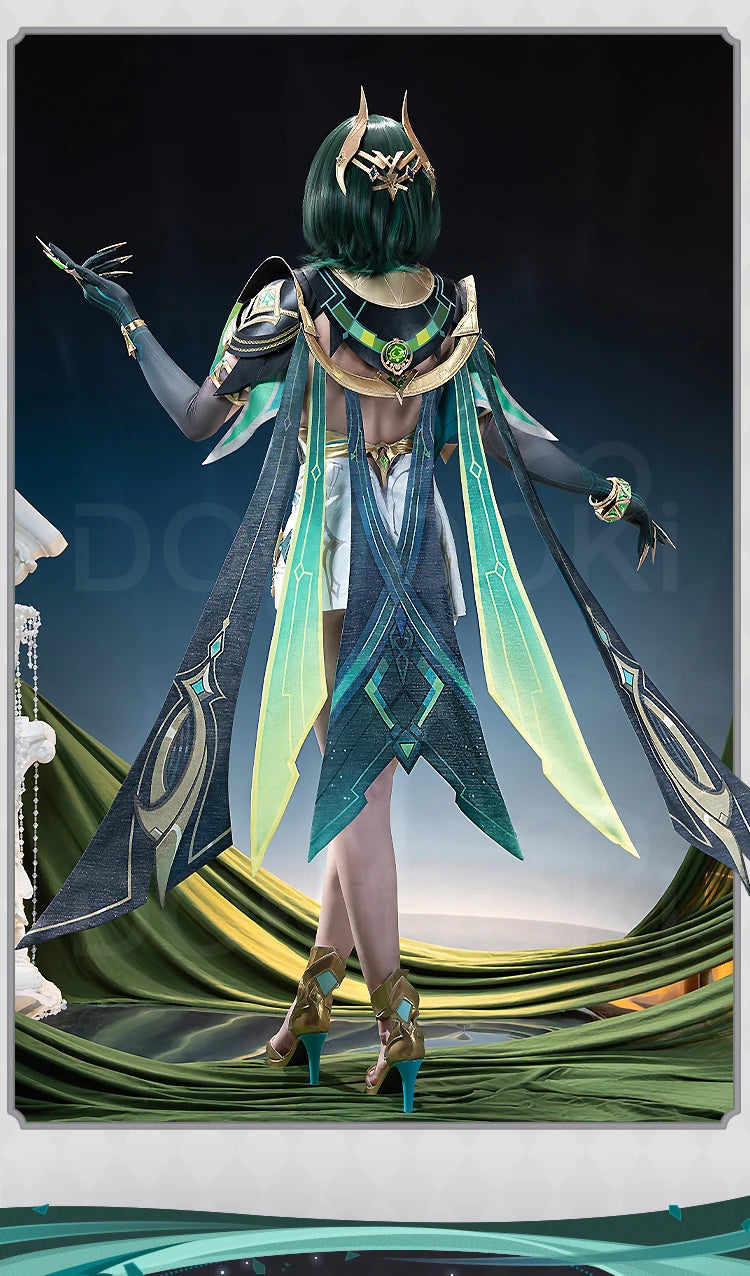 IN STOCK Nefer Cosplay Costume Genshin Impact Song of the Welkin Moon【XS-2XL】DokiDoki-R Nod-Krai Christmas Dress Plus Size