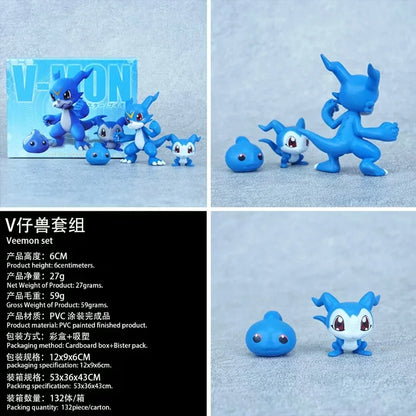 Digimon Veemon Figure Digimon Adventure 02 Anime Figure Chicomon Chibimon Figures Pvc Model Statue Collection Birthday Gift