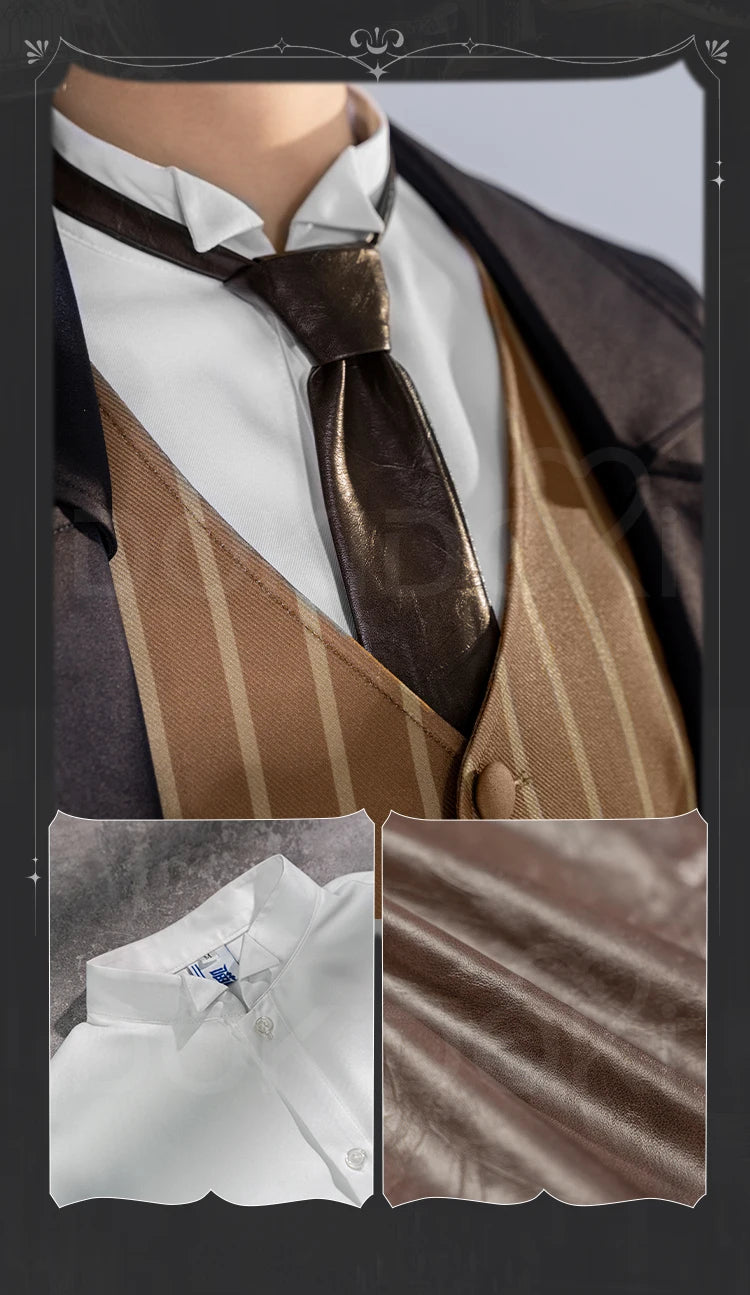 IN STOCK Klein Moretti Cosplay Costume Anime Lord of the Mysteries DokiDoki-SR Men Black Suit Klein Moretti Cosplay Hat