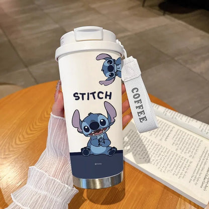 Disney Cup Anime Lilo & Stitch Water Bottle Water Cup Student Kid Anime Stitch Insulated Cup Stainless Steel Drinking Cups Gifts