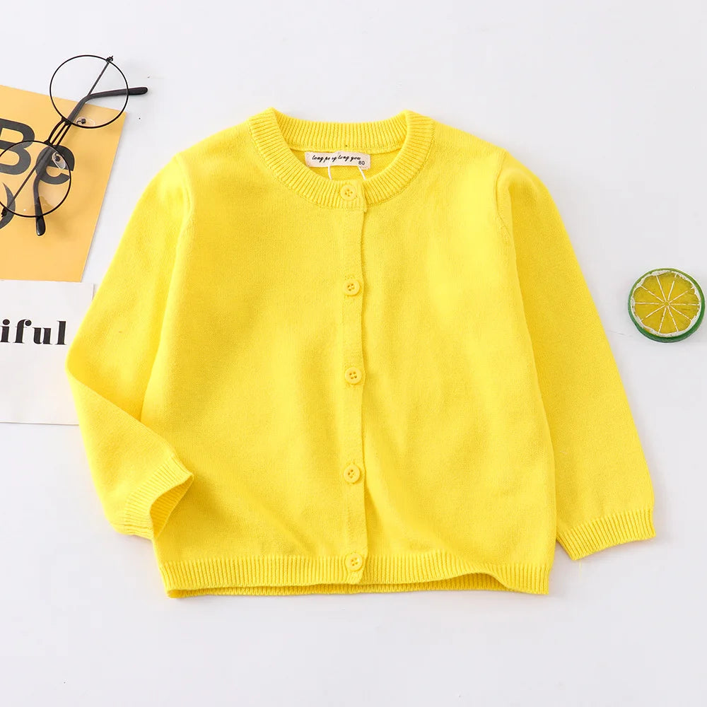 Boys Sweaters Kids Toddler 1 to 2 3 4 5 6 7 8 9 Years Little Girl Clothes Cardigan Yellow Red Baby Knit Tops Children's Clothing