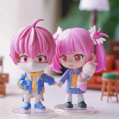 Link Click Season 2 Back In Time Series Cartoon Lu Guang Chen Xiaoshi Li Tianchen Li Tianxi Qiao Ling Figure Model Toy Kids Gift