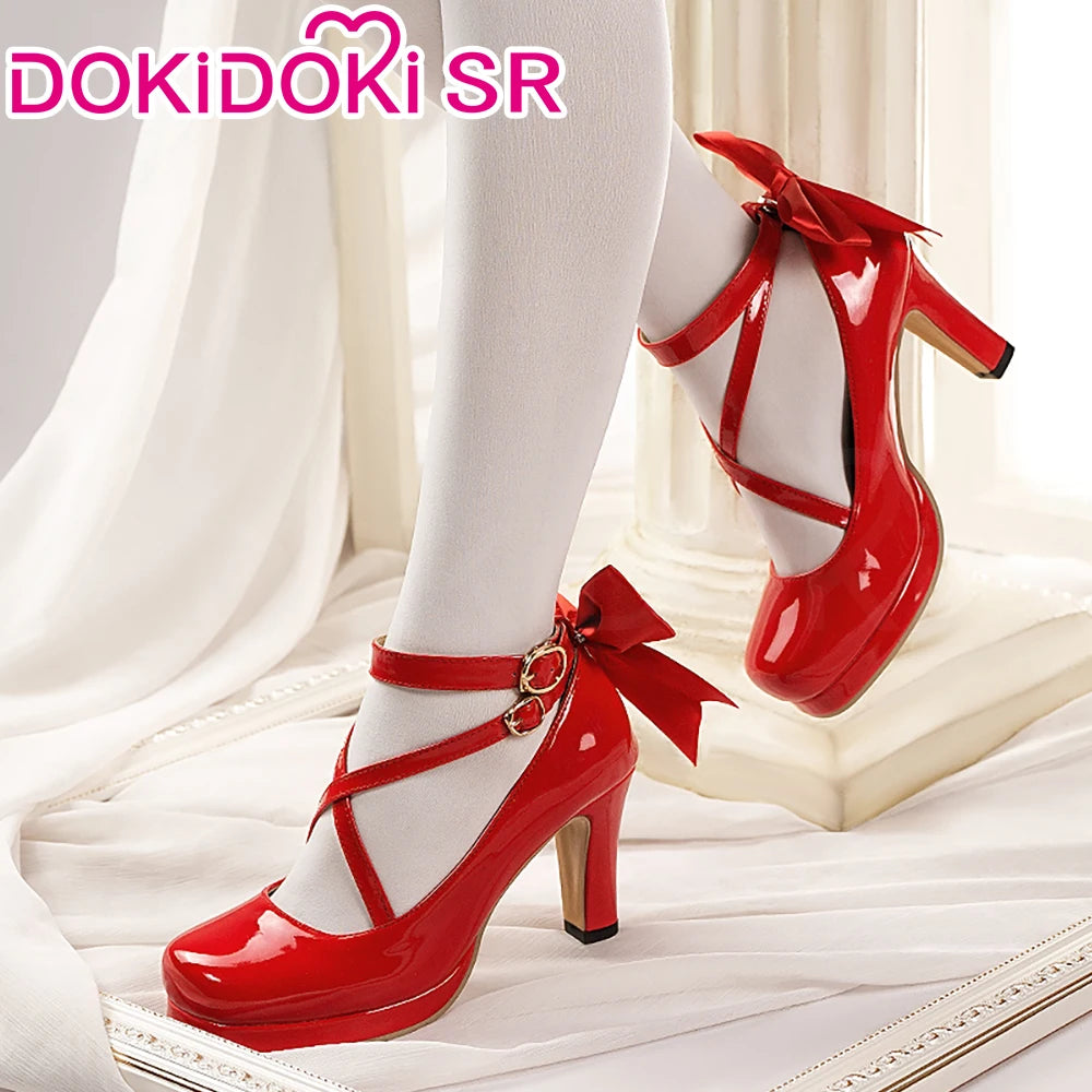 IN STOCK Kaname Madoka Shoes Anime Cosplay DokiDoki Women Red Cute Cosplay Shoes Kaname Madoka Cosplay