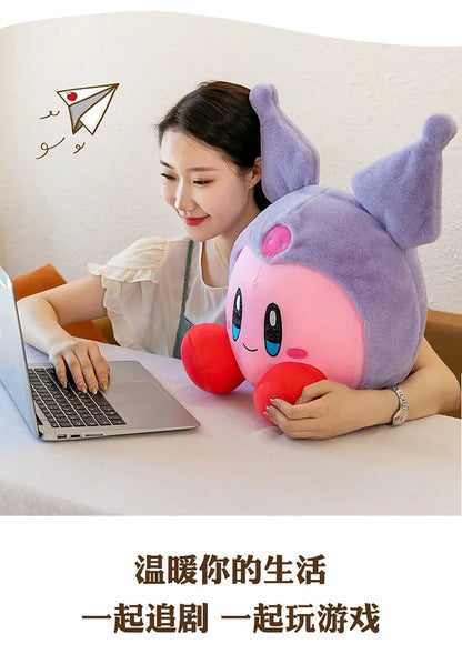 60cm Big Size Kirby Cosplay Sanrio Kuromianime Plush Stuffed Doll Room Plushies Pillow Cute Ornaments Children's Holiday Gifts