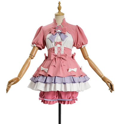 UWOWO Collab series: Game Identity Crossover II Cheerleader Cosplay Costume Pink Costume