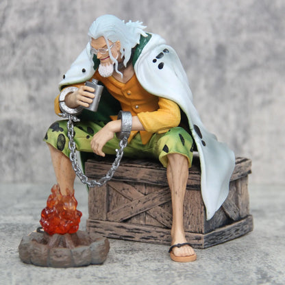 15cm Anime One Piece Silvers Rayleigh Action Figures Pvc Model Statue Room Collection Decoration Ornament Toys Birthday Gifs