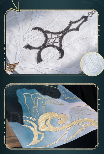 Flowing Clouds Embrace Breeze Heroine Cosplay Costume Game Love and Deepspace DokiDoki-R Women White Dress Lishen Zayne Cosplay