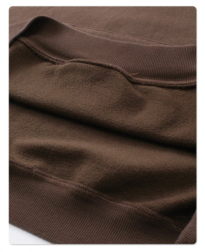 ZODF Retro Men's Heavyweight Gradient Washed Hoodies Unisex Loose Distressed Holes 450gsm Knitted Hooded Pullovers HY0891