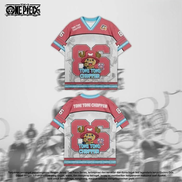 Jersey One Piece Oversize Anime Y2k Korean Style Kpop Baseball Hockey T-shirt Fashion Streetwear Anime Daily Unisex Tops Tees