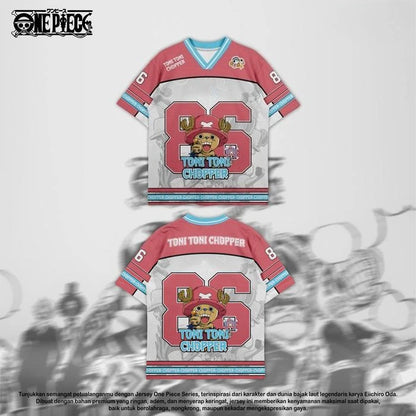 Jersey One Piece Oversize Anime Y2k Korean Style Kpop Baseball Hockey T-shirt Fashion Streetwear Anime Daily Unisex Tops Tees