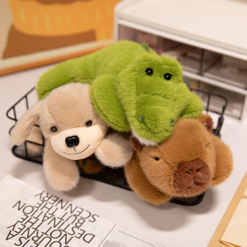 18cm Cartoon Lying Stuffed Animal Cute Horse Duck Cow Frog Plushies Kawaii Office Companion Plush Wrist Pad Wrist Support Doll