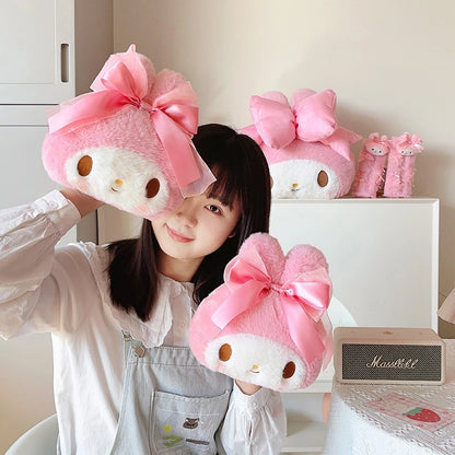 Sanrio Cartoon My Melody Headrest Back Cushion Cartoon Anime Seat Belt Cover Japanese Style Car Accessory Throw Pillow Sofa Bed