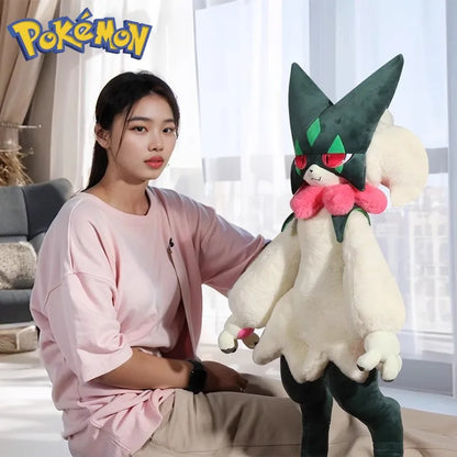 80cm Meowscarada 2.0 Big Size Pokemon Anime Plush Stuffed Doll Kawaii Room Decoration Plushies Pillow Ornaments Holiday Gifts