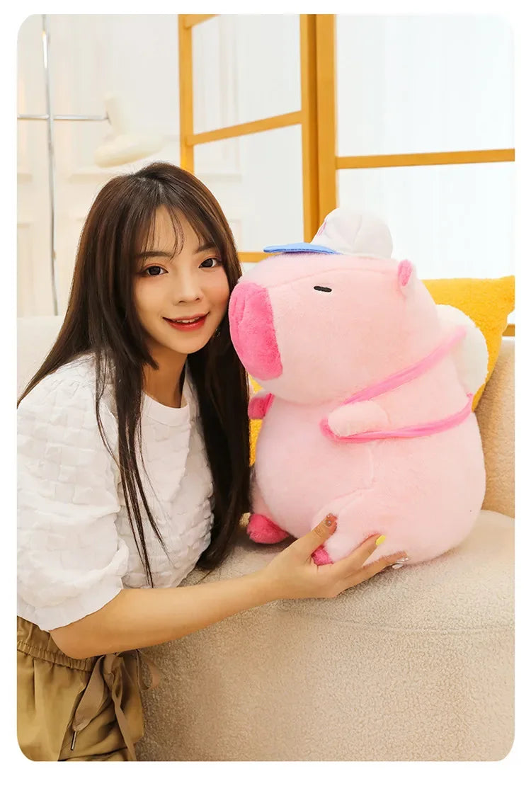 55cm Big Size Capybara Cartoon Anime Plush Stuffed Doll Room Plushies Pillow Kawaii Peluche Ornaments Children's Holiday Gifts