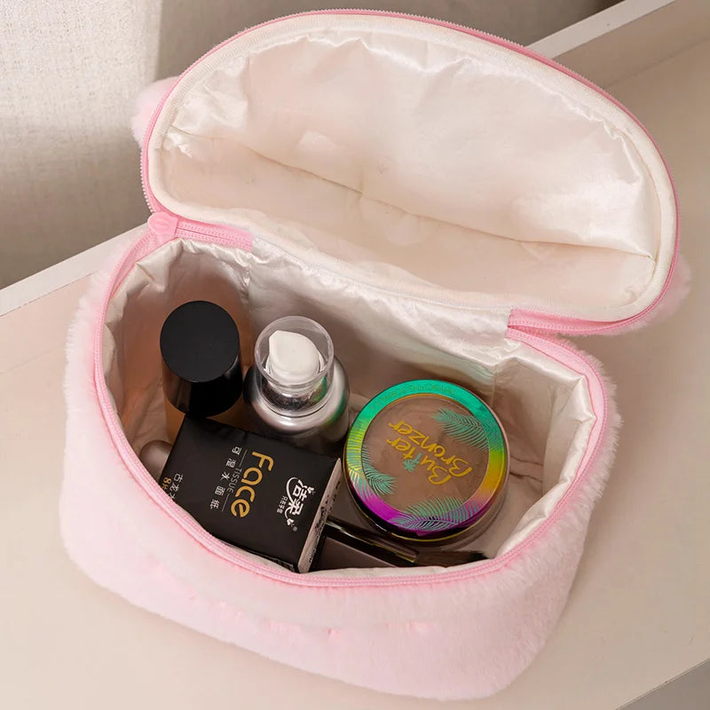 Sanrio Cute Plush Handbag Pochacco Kirby Plush Makeup Box Ugly Fish Kawaii Makeup Box Gifts For Girls