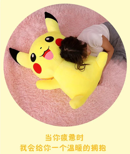 25/45/55/65CM Pokemon Pikachu Plush Doll Japanese Cartoon Animal Stuffed Children's Pikachu  Ornament Cushion Plushies Gift