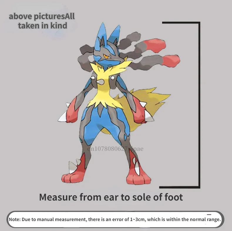 130/70CM Super Big Size Pokemon Lucario Plushies Cartoon Anime Character Stuffed Plushie Pillow Home Furnishing Gift Collection