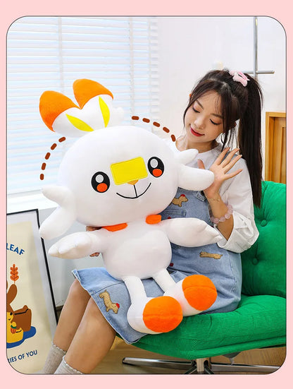 50/70/90cm Big Size Pokemon Scorbunny Anime Plush Stuffed Doll Room Decoration Kawaii Plushies Pillow Ornaments Holiday Gifts