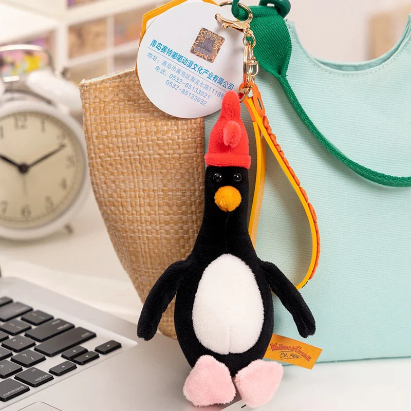 Cartoon Soft Wallace Gromit Plushies Black Penguin Stuffed Anime Cute Dog Stuffed Dolls Backpack Pendant Key Chain Cuddly Pillow