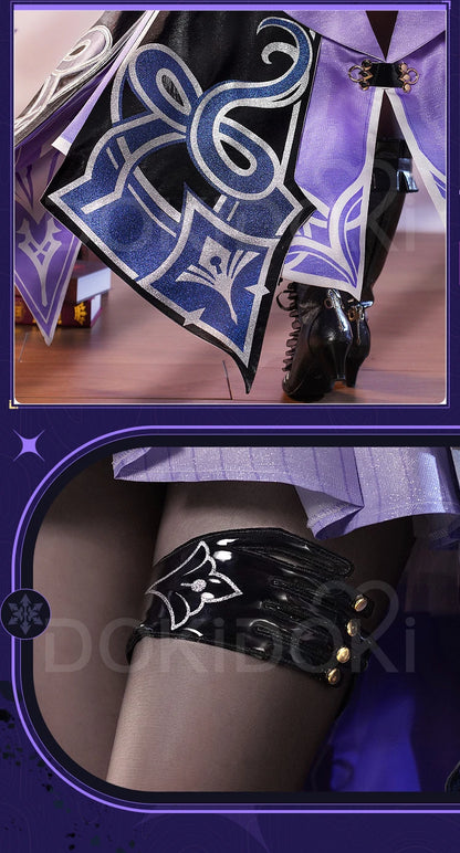 IN STOCK The Herta Cosplay Costume Game Honkai: Star Rail DokiDoki-SR HSR Women Cosplay The Herta Halloween Costume Wig