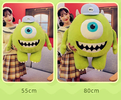 40/60CM Big Size Mike Wazowski Disney Anime Plush Stuffed Doll Kawaii Room Decoration Plushies Pillow Ornaments Holiday Gifts