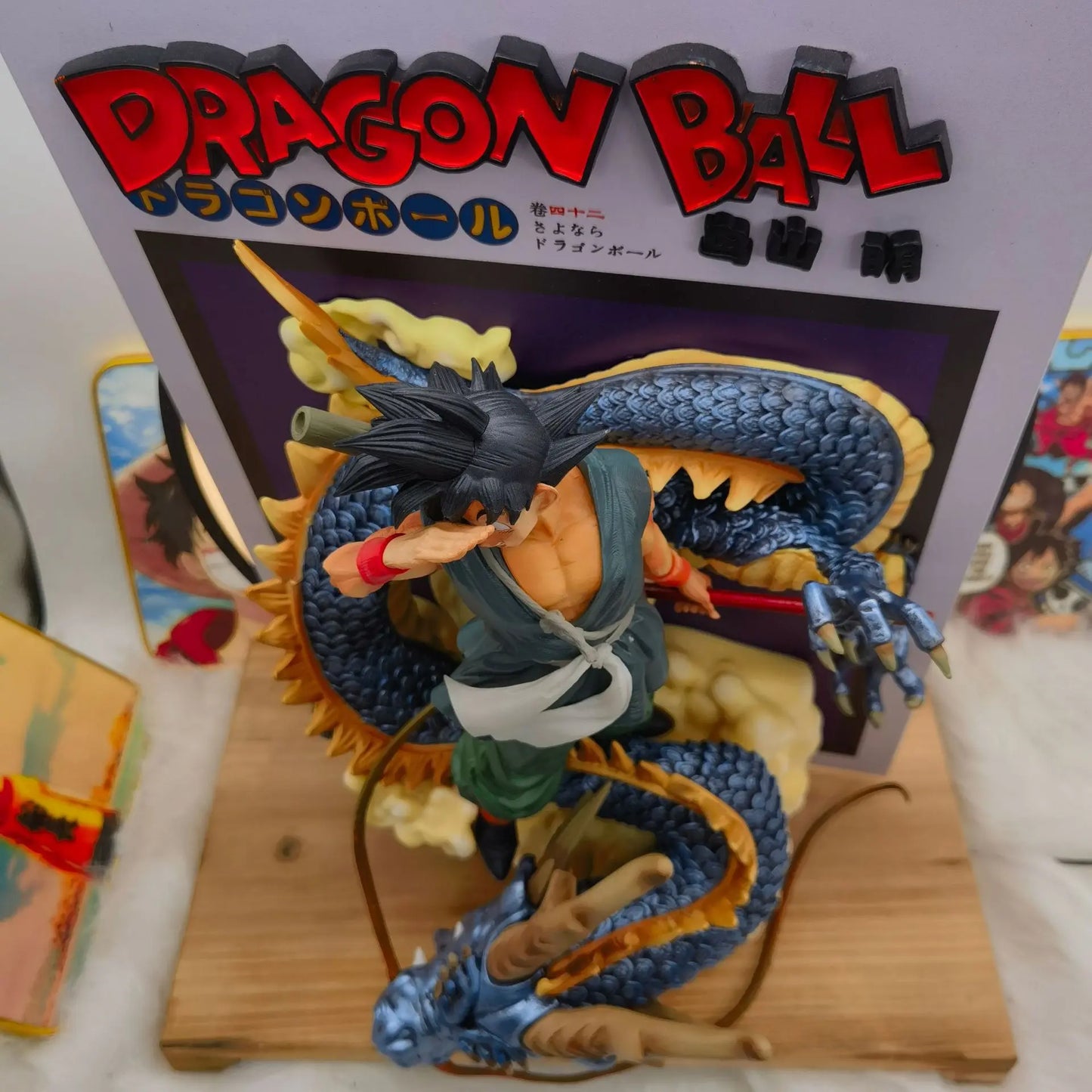 Amime Dragon Ball Z Gk 3d Comic Books Son Goku Riding Shenron Figurine Pvc Action Figure Model Statue Collection Children'S Toy