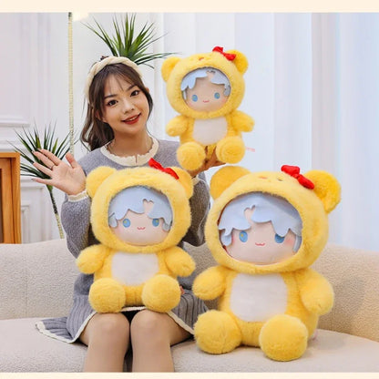New 35/45/55CM Kawaii Movie Peripheral Yellow Little Bear Boy Stuffed Toy Soft Doll Pillow Decoration Children's Birthday Gif