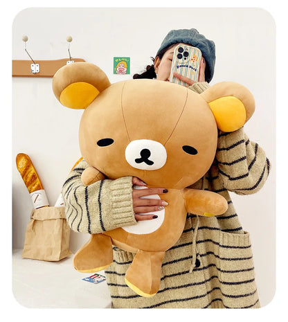 Hot 60cm Cute Plush Teddy Bear for Kids Birthday Xmas Gift Soft Snuggle Toy Stuffed Animal Cute Kuma Doll for Girls Hug Pillow