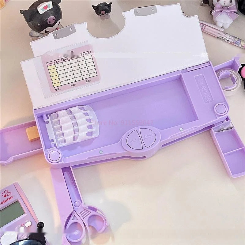 Genuine Kuromi Secondary School Student Multifunctional Pencil Box Stationery Box Children's Handmade Pencil Box Two Options