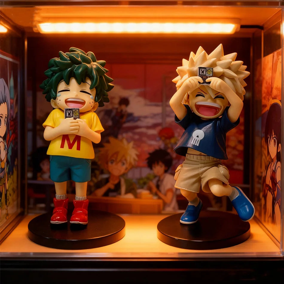 New Style | My Hero Academia Childhood Izuku Midoriya / Childhood Katsuki Bakugo Figure Model Decoration Doll, Anime Merchandise