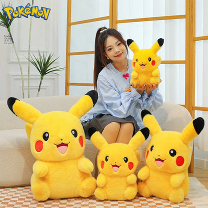 35/50/60/80CM Pokémon Pikachu Plushies Cartoon Anime Stuffed Kawaii Big Size Ornament Comfortable Soft Doll Children's Toys Gift