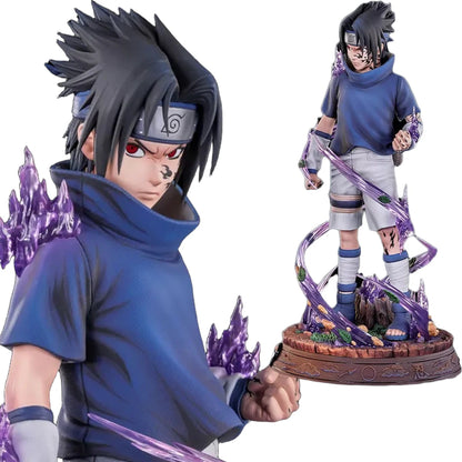 12CM Anime Naruto Uzumaki Sasuke Figure Vibration Stars Fighting Pose Model Toy Doll Aciton Figure PVC Desktop Decorations Gift